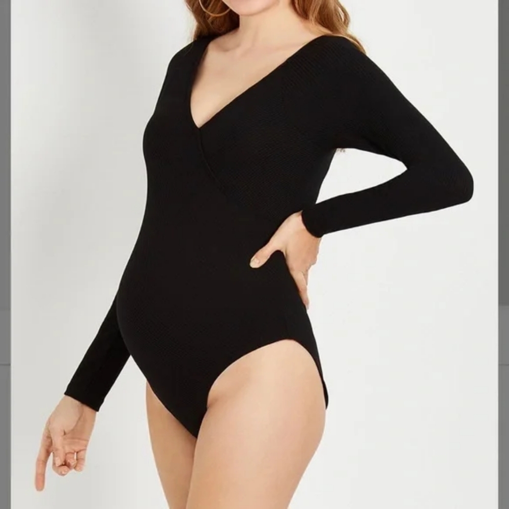 STORQ Black All Access Model Blend Maternity Bodysuit Size 3